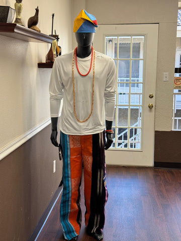 Asooke Mix Pattern Full Baggy Pant