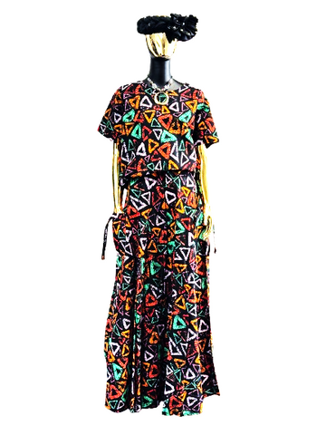 Ankara Crop Top And Flare Skirt