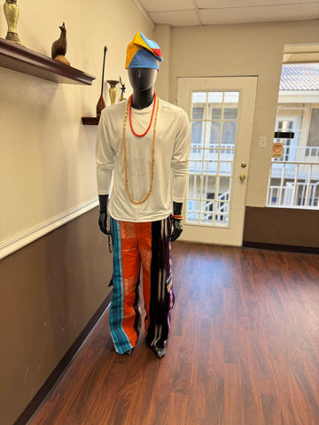 Asooke Mix Pattern Full Baggy Pant