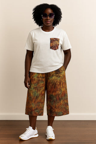 Tie-Dye Baggy Capri Set with Statement Pocket Tee