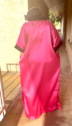 Satin and Sequence Full Length Dress