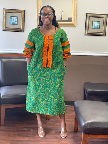Africa Ankara  Kneel Length Dress