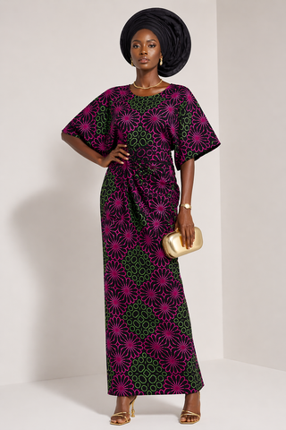 Midnight Bloom Ankara Iro & Buba Set