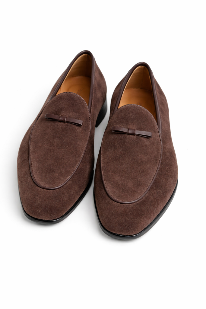 Brown Suede Classic Tassel Loafers