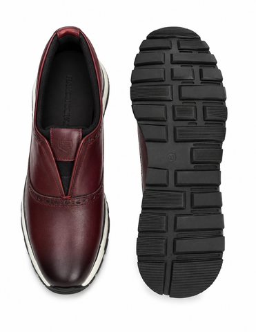 Ramon Duvan Premium Burgundy Leather Sneaker Loafers