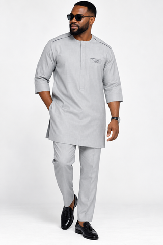 Men’s Light Ash Gray Contemporary Senator Set