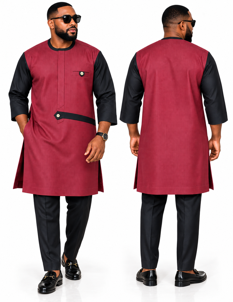 Burgundy & Black Classic Senator Buba Set