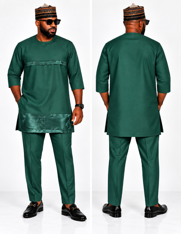 Emerald Green Jacquard Senator Set