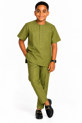 Young Gentleman Classic Olive Senator Set