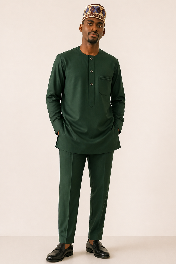 Pure Green Senator Set with Triple-Layer Chest Pocket