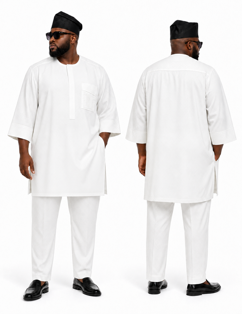 Royal Pearl Ivory White Dotted Senator Set