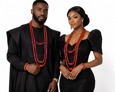 Spectrum Ceremonial coral Beads Set (4)