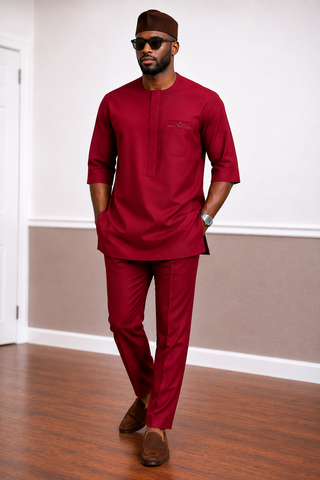 Royal Crimson Men’s Buba Senator Set