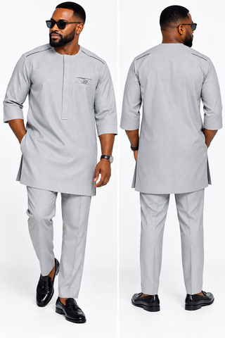 Men’s Light Ash Gray Contemporary Senator Set