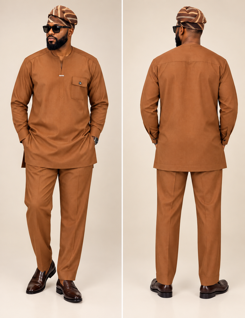 Men’s Classic Caramel Brown Senator Set