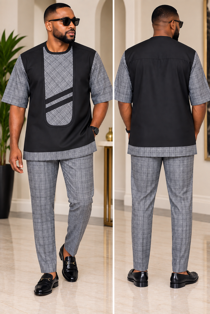 Classic Black & Gray Checkered Senator Set