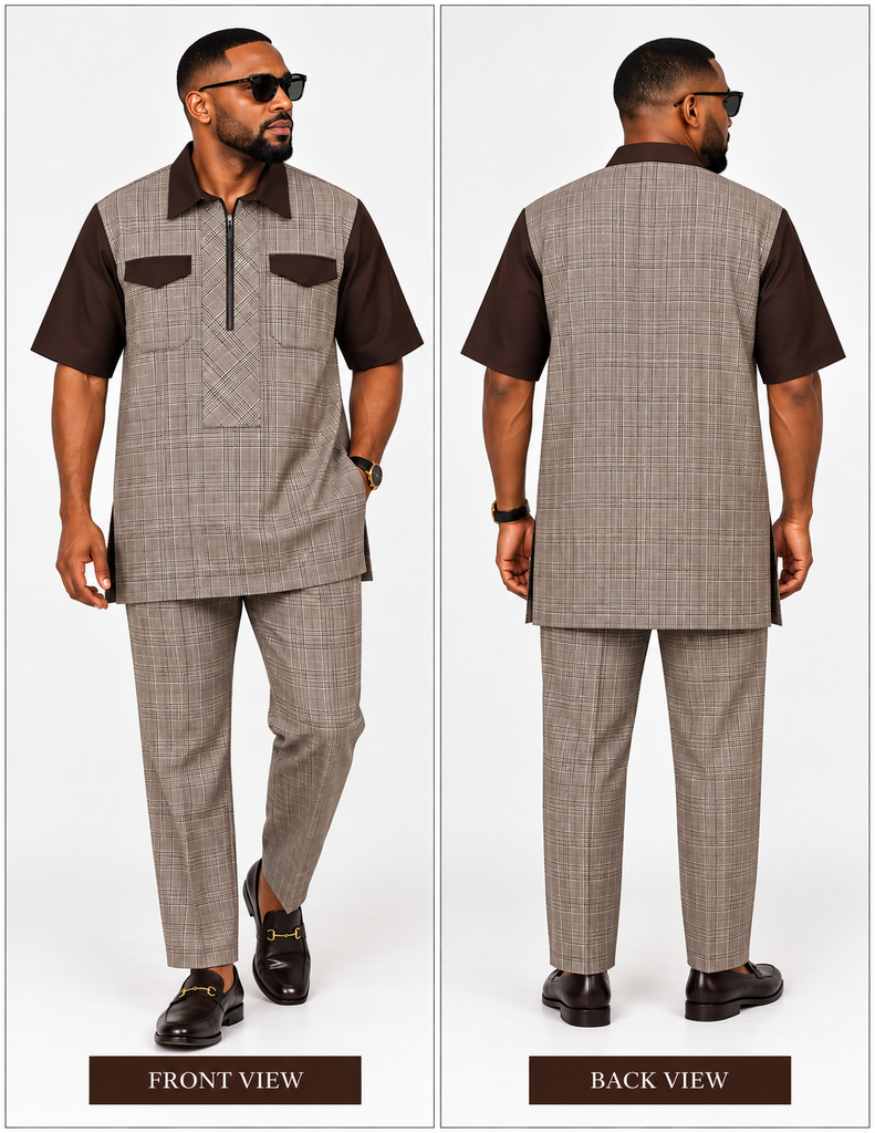 Chocolate Brown & Classic Checkered Senator Set