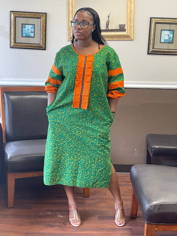 Africa Ankara  Kneel Length Dress