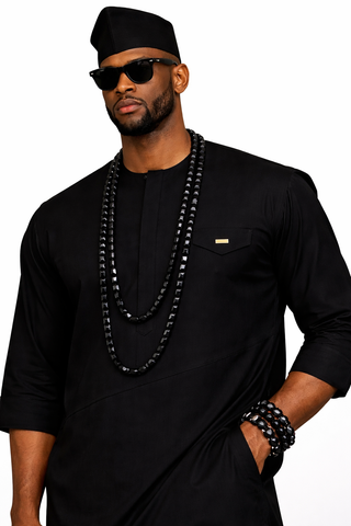 Cube Beaded Luxury Layered Necklace Bracelet Set