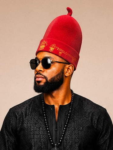 Royal Red Traditional Igbo Cap