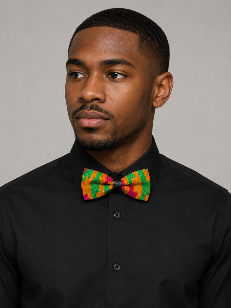African Kente Print Bowtie – Traditional Men's  Bowtie