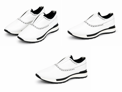 Ramon Duvan White Slip-On Luxe Hybrid Dress Sneakers