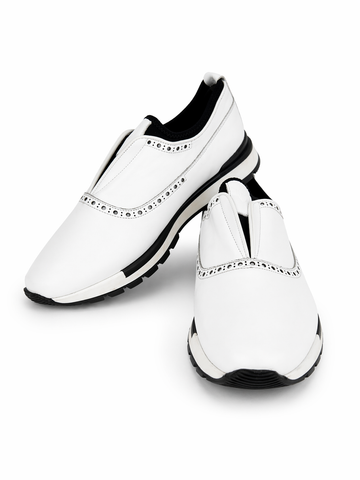 Ramon Duvan White Slip-On Luxe Hybrid Dress Sneakers