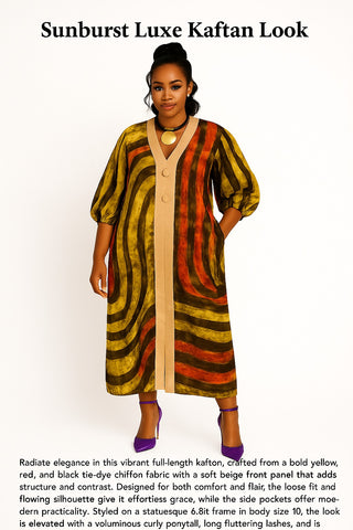Sunburst Flow Kaftan Elegance