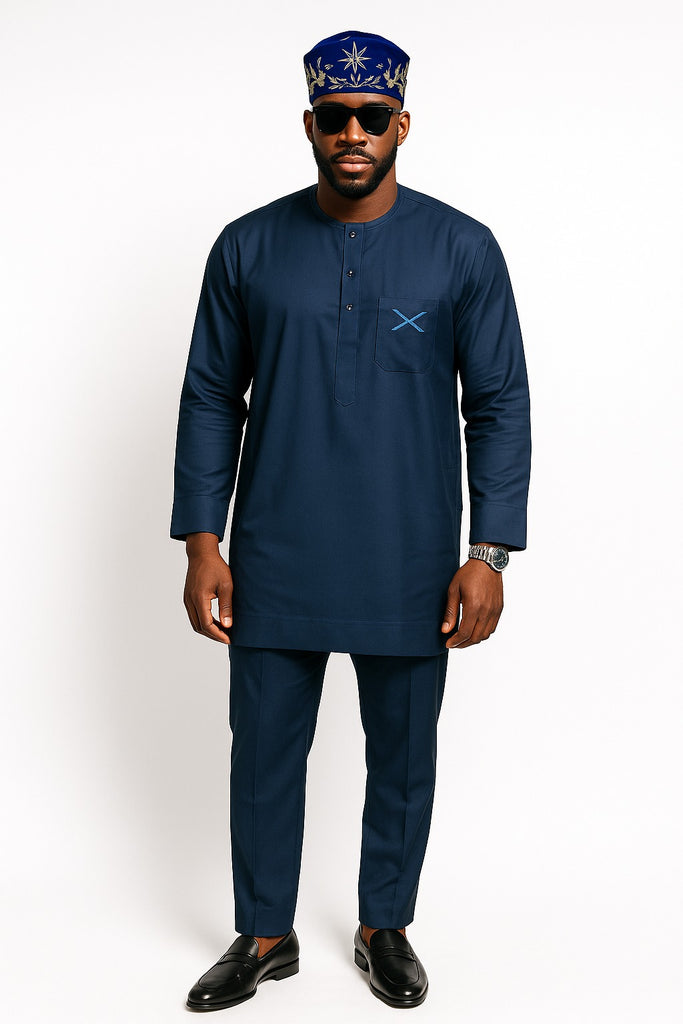 Royal Blue Senator Style with Embroidered Cap