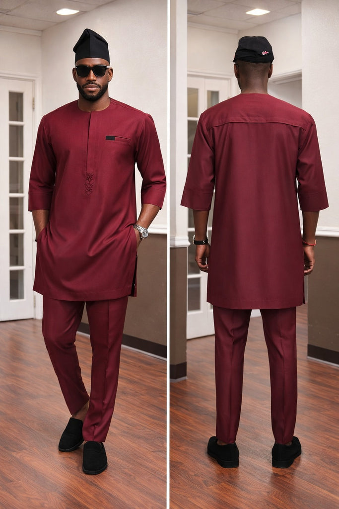 Classic Wine Senator Set with Black Accent Detailing