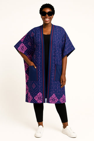Royal Ease: African Asooke Kimono Casual