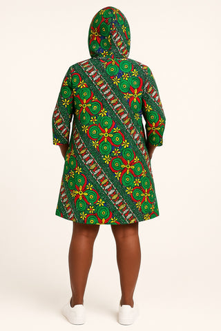 Vibrant Freedom: The African Ankara Hoodie Dress