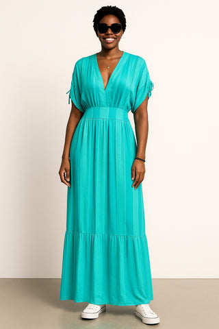 Flowing Red Maxi Kaftan Dress – Elegant African-Inspired Women’s Clothing