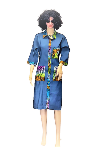 PATCHES JEAN DRESS