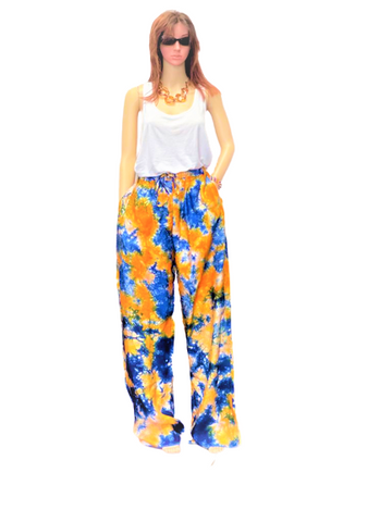 AFRICA PRINT SILK PANT