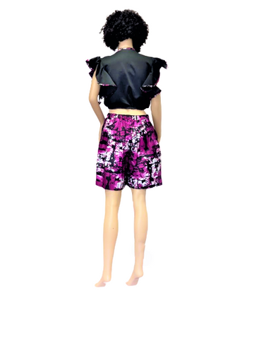 Short And  Crop V Neck TOP