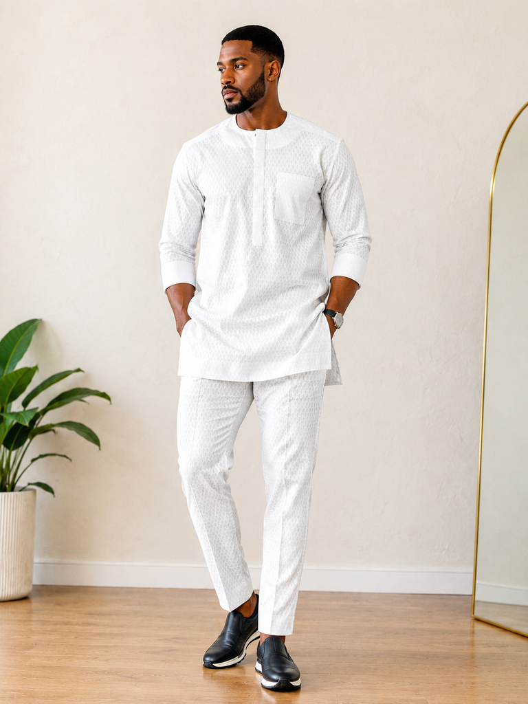 Ivory Luxe Textured Senator Set