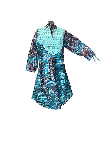 Africa Print Lace Dress